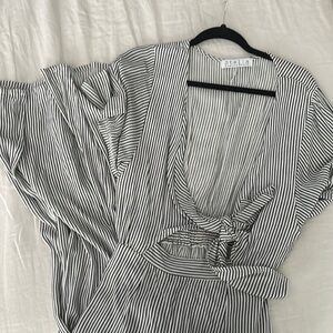 Stella Laguna Beach Black and White Striped Pant Jumper. Light weight.
